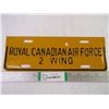 Image 1 : Vehicle License Plate- Royal Canadian Air Force 2 Wing