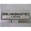 Image 1 : Vehicle License Plate-Royal Canadian Air Force 4 Wing