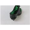 Image 3 : Fenton Replica Green Glass Shoe Figurine - 6"x3"