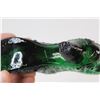 Image 5 : Fenton Replica Green Glass Shoe Figurine - 6"x3"