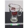 Image 1 : Schlitz Beer Bar Pitcher Clear Glass - 9" Tall