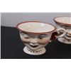 Image 2 : (4) Winking Teacup Set - Made in Staffordshire England