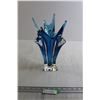 Image 1 : Chalet Blue Art Glass Vase - Miniscule Chip