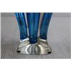 Image 6 : Chalet Blue Art Glass Vase - Miniscule Chip