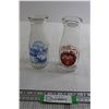 Image 1 : (2) Mini Glass Milk Bottles