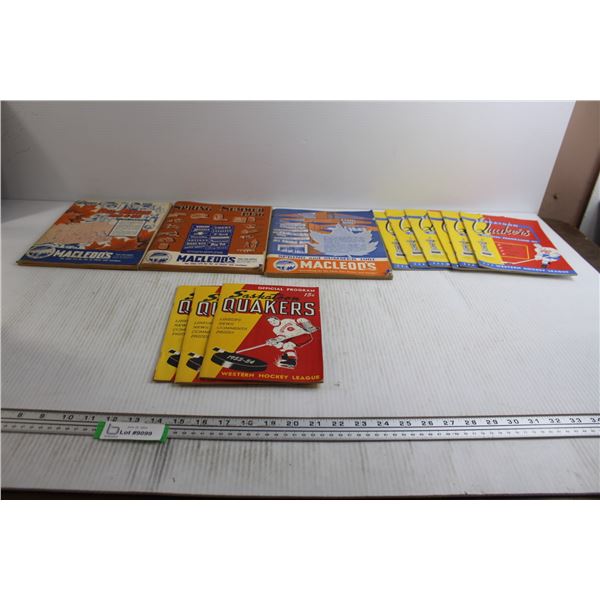 (9) Saskatoon Quakers Programs, (3) MacLeod's Catalogues