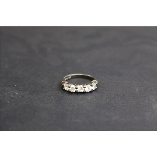 Sterling Silver 5-Gem Ring