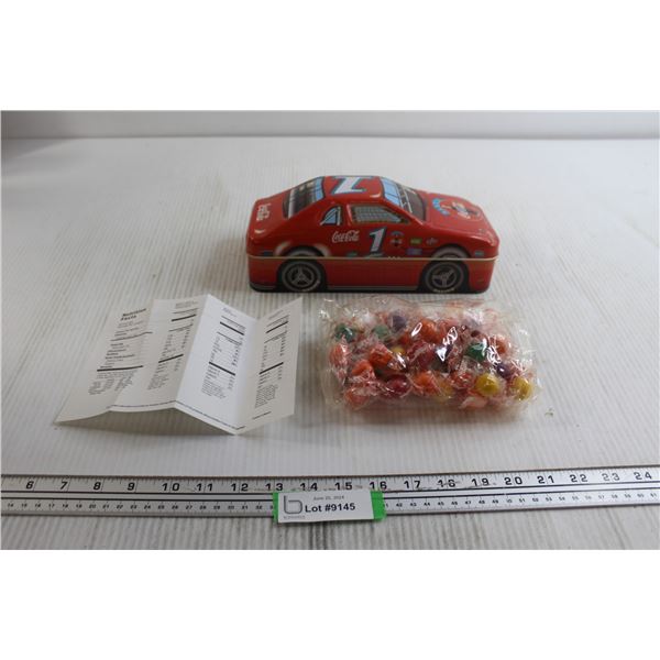 Coca-Cola Racing Tin with Jawbreakers - Expiry Date Unknown