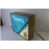 Image 5 : Electric Player's Metal Box Clock Lighted Sign (clock missing minute hand - light works)