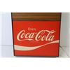 Image 3 : Electric Plastic Coca-Cola Lighted Sign (light works - clock running)