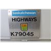 Image 1 : Saskatchewan Highways Metal Sign (14" x 14")