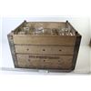 Image 1 : Silverwoods Metal & Wooden Crate of (12) Vintage Milk & Cream Bottles
