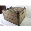 Image 2 : Silverwoods Metal & Wooden Crate of (12) Vintage Milk & Cream Bottles