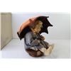 Image 7 : Vintage 1987 Umbrella Girl Goebel- Hummel Doll West Germany (on lazy Susan stand)