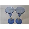 Image 3 : (2) Rare Vintage Nude Blue & White - Lady Spirit Glasses