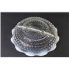 Image 2 : Vaseline Moonstone Divided Dish w/Frosted Edge