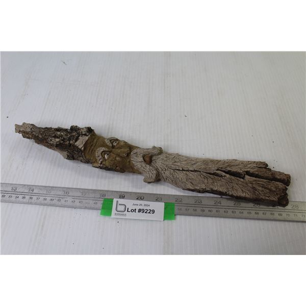 Wood Spirit - Carved Wood Face (Local Artist I. Findlay Saskatoon 1982 - 16" long)