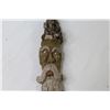 Image 2 : Wood Spirit - Carved Wood Face (Local Artist I. Findlay Saskatoon 1982 - 16" long)