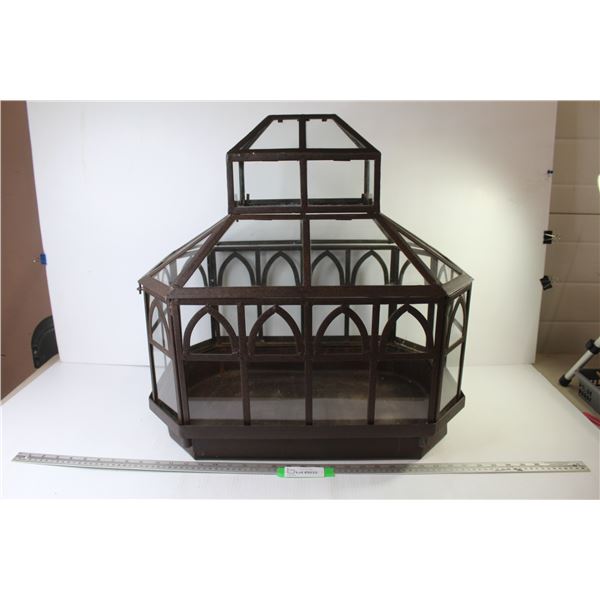 Vintage 4 Piece Solarium - Metal & Glass (23"w x 16"d x 23 1/2"h)