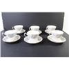 Image 5 : (6) Royal Albert Silver Maple Tea Cups w/Saucers