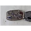 Image 2 : (3) Vintage Enamel Belt Buckles