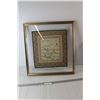 Image 1 : Framed Embroidered Silk Art - 21" x 19 1/4"