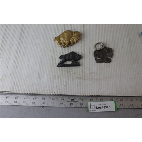 (3) Bison Items - Keychain