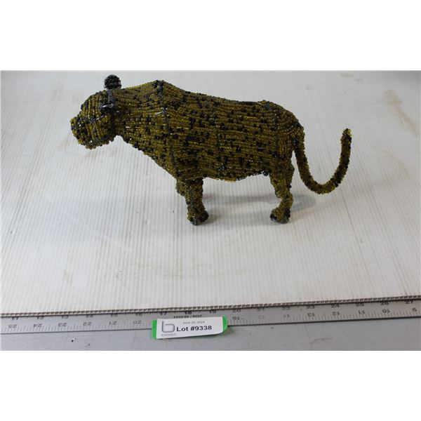Vintage Beaded Leopard - 7 1/2" H x 13" L