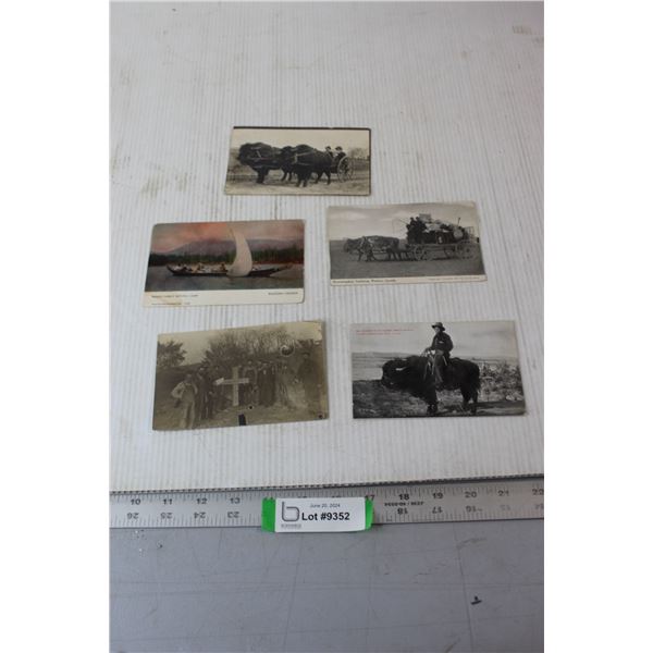 (5) Postcards - Western Canada