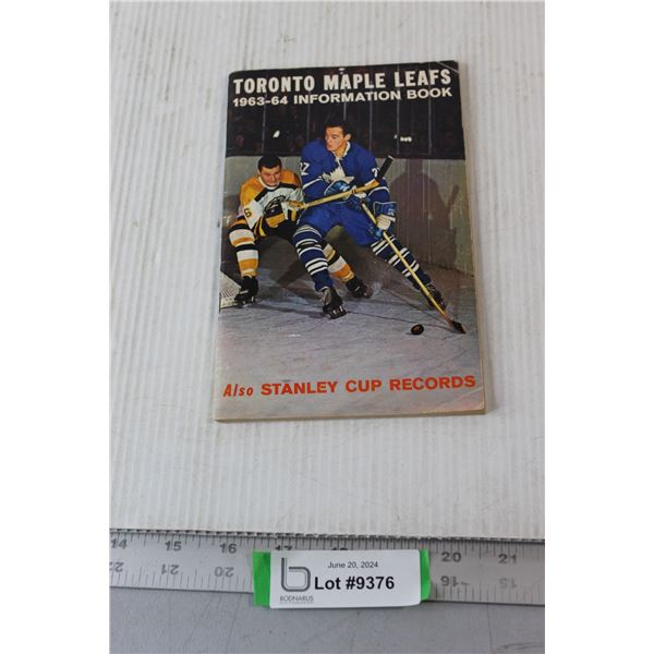 1963-64 Toronto Maple Leafs Information Book