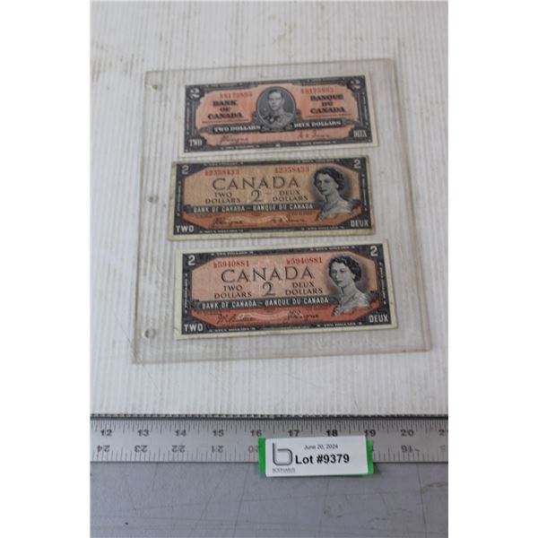 (3) $2.00 Canadian Bills