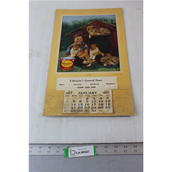 Lohmers General Store Calendar 1957