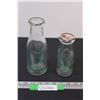 Image 1 : (2) Vintage Dairy Pool Milk Jars (8" & 6" Tall)
