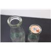 Image 5 : (2) Vintage Dairy Pool Milk Jars (8" & 6" Tall)