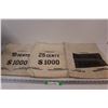 Image 1 : (3) Vintage Canvas Money Bags: 10 Cents, 25 Cents, 50 Cents
