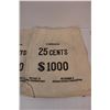 Image 3 : (3) Vintage Canvas Money Bags: 10 Cents, 25 Cents, 50 Cents