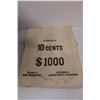 Image 4 : (3) Vintage Canvas Money Bags: 10 Cents, 25 Cents, 50 Cents