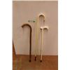 Image 1 : (3) Vintage Walking Canes (2) 32"Tall (1) 39"Tall