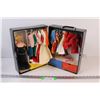 Image 1 : Vintage Barbie Clothing Case w/ Relialle Brand Barbie & Clothing and Barbie Booklets- 13"x6"x10"