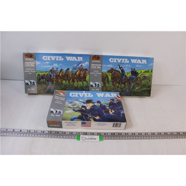 (3) Civil War Models: Union & Confederate - As Is