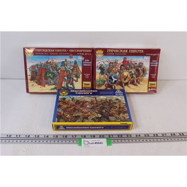 (3) Ancient Armies: Immortals, Macedonian, Greek - As Is