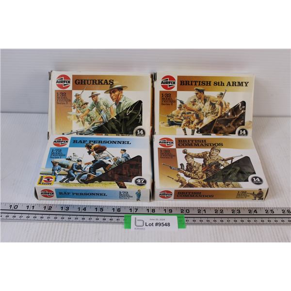 (4) Assorted Armies in Plastic Figurines Packages