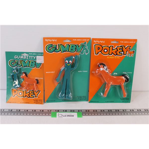 (3) Gumby & Pokey Toys - NIB