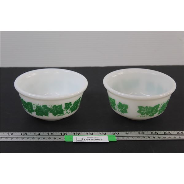 (2) Anchor Hocking "English Ivy" Bowls - 6"