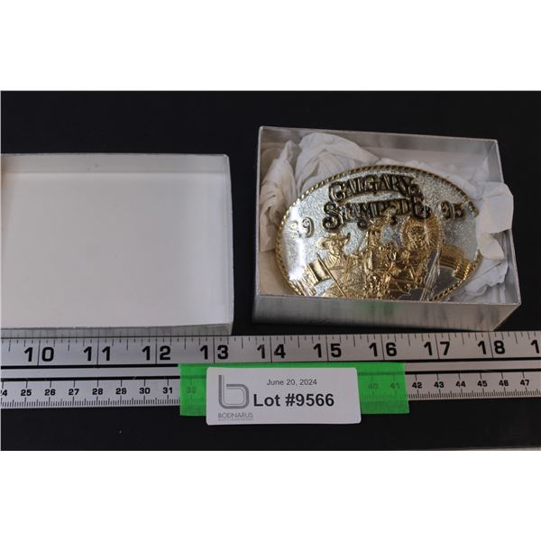 Calgary Stampede 1995 Belt Buckle in Case