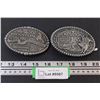 Image 1 : (2) Hesston National Finals Rodeo Belt Buckles - 2008 & 2009