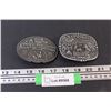 Image 1 : (2) Hesston National Finals Rodeo Belt Buckles - 2005 & 2006