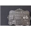 Image 2 : (2) Hesston National Finals Rodeo Belt Buckles - 2003 & 2004