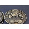 Image 3 : (2) Hesston National Finals Rodeo Belt Buckles - 1980 & 1981