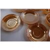 Image 2 : (8) Fire King Peach Lustre Teacups with Saucers